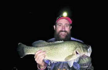 Mick Kochy with a good cod taken at night. 