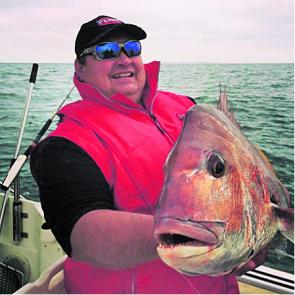 Mozza with a good snapper from Port Phillip Bay