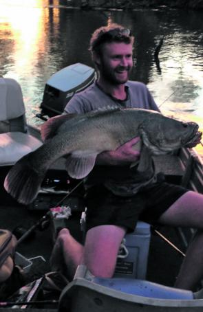 Dave Brennan at Arthurs Creek with a 115cm Murray River monster.