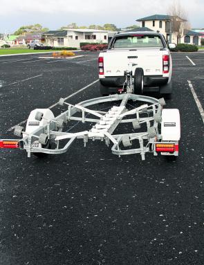 The MacKay trailer is perfect for the boat – and delivers easy drive-on performance.