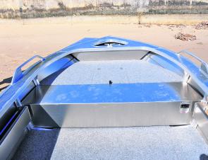 Standard carpeted deck and front casting deck give you plenty or from to crab, camp or fish.