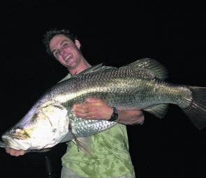 A big metre-plus barramundi from the impoundments on a warm night is always hard to beat!