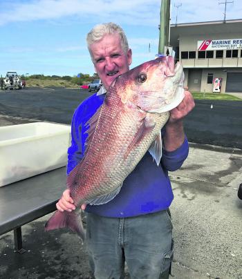 Miro was happy to score this 7.3kg snapper.