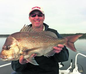 If you don't live in a community with a rec fish haven you're missing out! Joe Sandor with a lure-caught 64cm Basin red that was released on the first day of Winter.