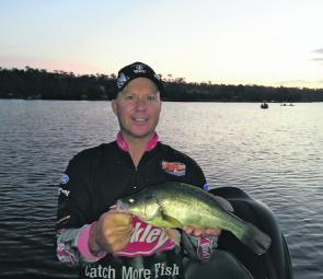 Billy Alderton enjoyed a session on the Cooby Dam golden perch. This fish took a saltwater yabby.