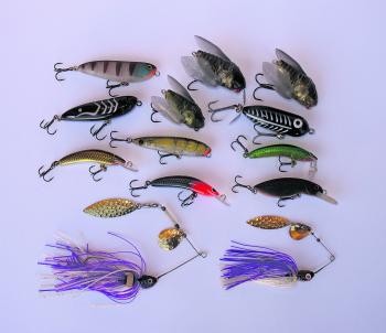 A small selection of lures like this is all that’s really needed for a few hours on the water. So leave the big tackle box at home or back at the base camp so there’s more space in the kayak and less weight to drag around.