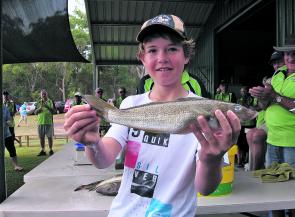 Jessie, the junior champion with a stonker whiting taken in the river.