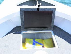 The underfloor esky and storage is very handy to keep everything out of the way and really frees up the fishing space.