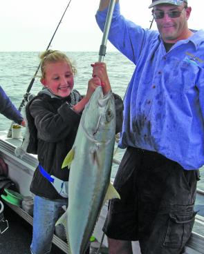 Young Amy Wood on her first offshore fishing adventure