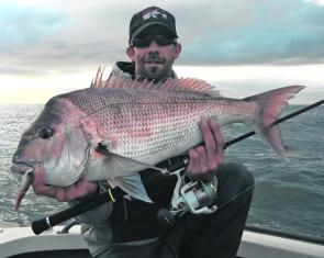 Wade Eaton has been in the thick of the snapper action recently with numerous fish like this taking his lures.