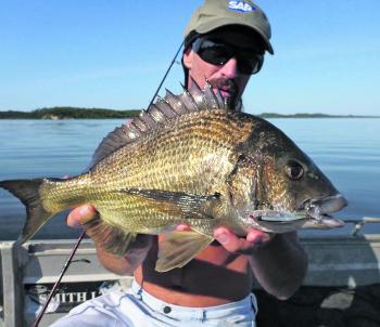 Gerard with a typical bream caught sight casting the flats. 