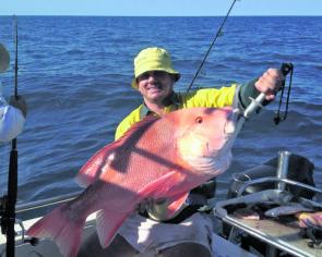 Alistair Gunthorpe with a decent red caught out from Yeppoon.