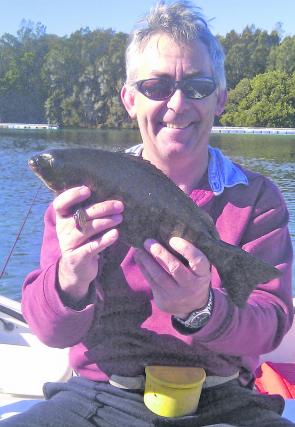 Paul Burke with a Hastings luderick that couldn’t resist an unweighted yabby.