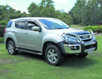 Tour Mate accessories include a big alloy bull bar and wind deflectors on doors – perfect companions for serious touring or towing duties. 