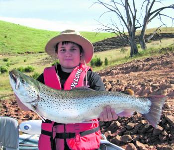 Harleigh caught this massive trout – awesome job!