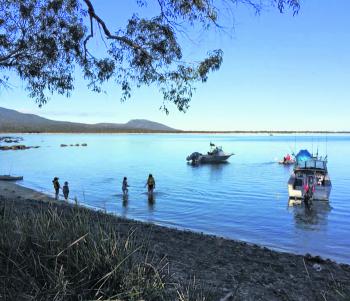 Encampment Cove is an excellent place to anchor up and camp.