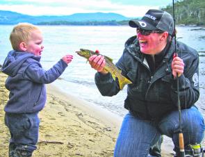 A surprize catch at Wild Harris Creek – a 1lb trout!