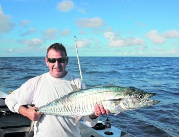 Ross with a Spanish mackerel caught at Murphys Reef.