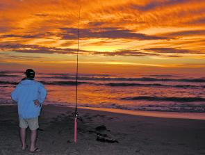 The temperature, not to mention the scenery, make the surf a great place to fish during the summer months. 