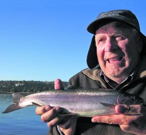 Jim Penfold was happy to score this healthy rainbow.