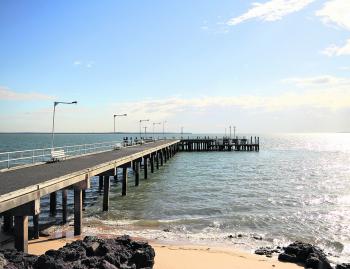 The Cowes Pier is the only due north facing pier in Victoria. That aside, a simple cast can land a bait in 7m of water, where every species of fish found in Western Port can be caught at some point throughout the year.