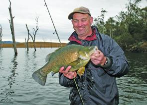 Golden perch will be more willing to take lures this month due to warmer water temperatures.