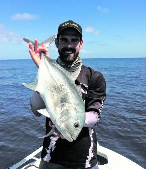 Tristan Taylor with a nice trevally taken in the northern bay.