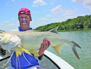 Big, fat king threadfin salmon have been into the bait and plastics on the deeper snags in the rivers.