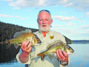 Brian Stacey of Canberra with a pair of nice bream taken on blades.