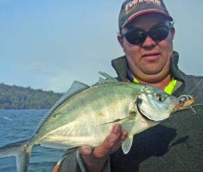 Peter Marshall with a hard fighting trevally.