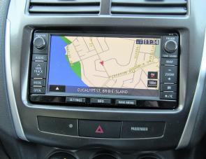 A really intuitive Sat Nav system highlights the dash of the ASX Aspire.