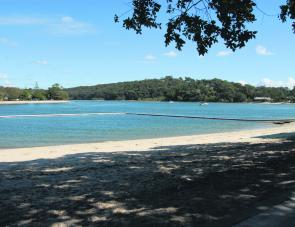 A dedicated swimming area has been set up within Tellebudgera Creek for park residents.
