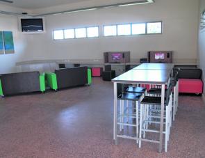 There’s plenty to do within the Park’s recreation room, including TV and internet facilities.
