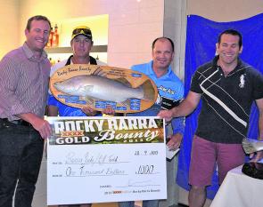 Winners are grinners and Steve Pil and Craig Griffith from Barra Jacks/EJ Todd Team scored 40 barra for the event.