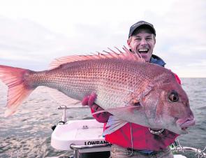 John Cahill with a magnificent 7.8kg Mt Martha red.