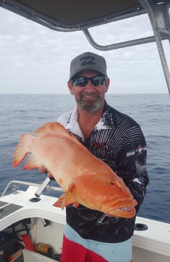 Jason Smithwick with a Keppels coral trout.