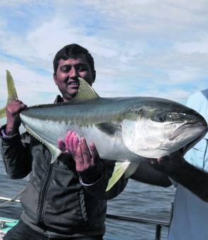 Mohammad needed a bit of a hand to release this 15kg-plus beast, his first king. 