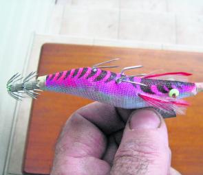 My favourite jig at the moment is the Razorback, because it has extra spikes on its back for better holding power.