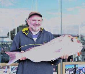 The Lee Breakwater was the location where Terry Alberts caught this snapper weighing 7.3kg.
