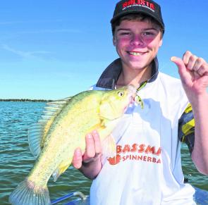 Jock Mackenzie with a typical Spring golden caught on bait at Wemen, on the Murray River.