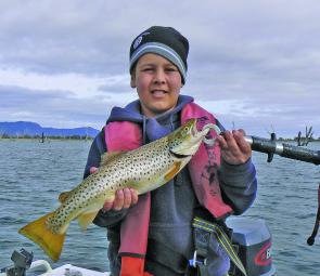 There are still a few trout getting caught at Lake Fyans