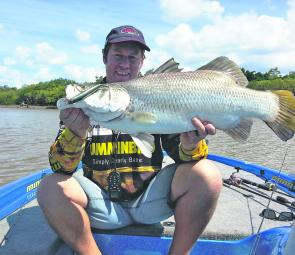 Boyne River barramundi are really active at the moment after the river's big restocking from Awoonga Dam earlier this year.
