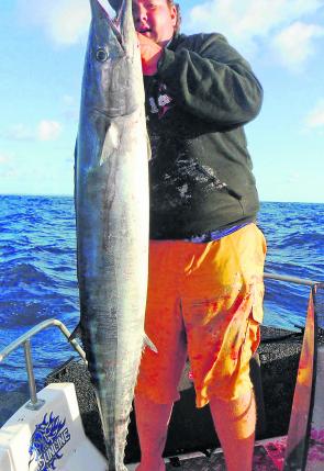 Wahoo should start to come on the chew in the coming months. This chunky ‘hoo nailed a trolled lure on a close-in reef.
