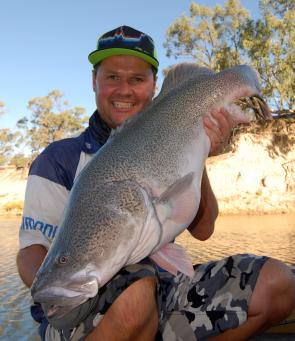 Paul Worsteling with a ripper autumn cod from the Darling River. 