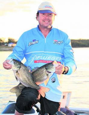 Steve Kanowski’s 3.47kg session two limit was the bag that anchored his win, and included the Austackle Big Bass for the event.