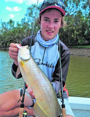 Connor Duffy with a Central Queensland saratoga.