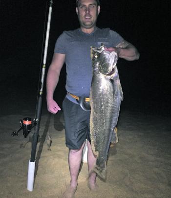 I get lots of clients onto there first mulloway and Michael Holland was absolutely stoked with his 11kg fish!
