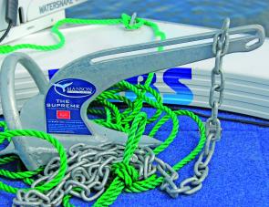 A close look at the Supreme 15lb anchor – one mighty rugged pick. 