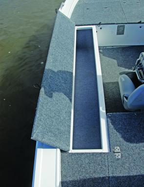 A full sized rod locker complements other specialised fishing features within the craft. 