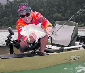There’s plenty of light tackle fishing for estuary and pelagic fish inshore. This makes kayak fishing a great option.